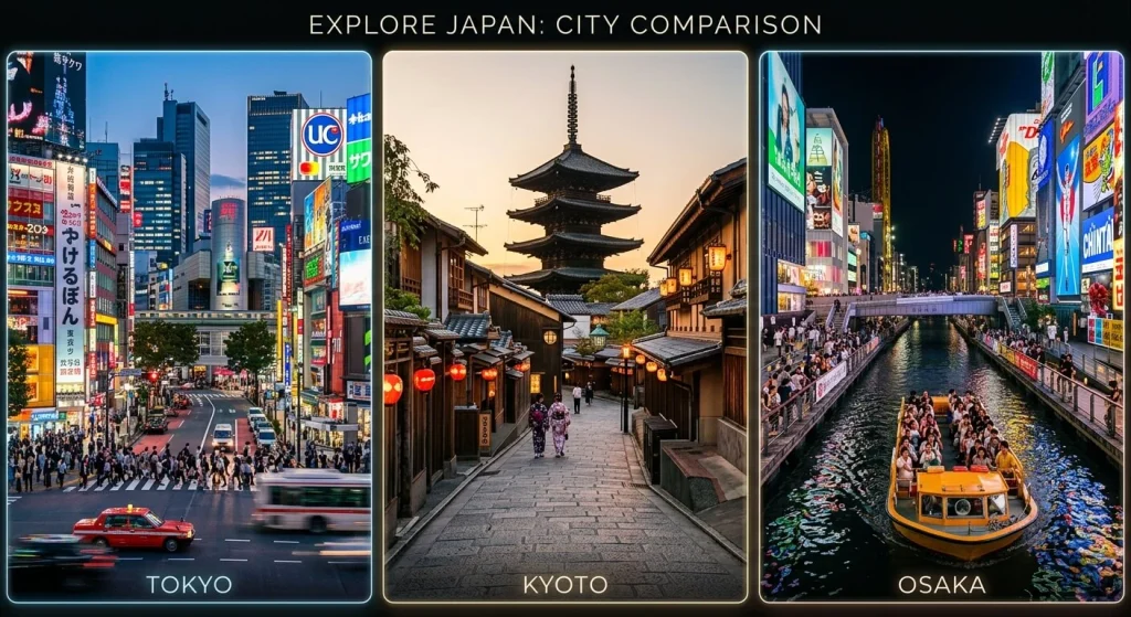 Where to Stay in Japan Tokyo vs Kyoto vs Osaka
