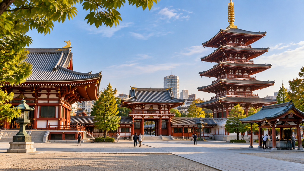 Shitennoji Temple in Osaka Japan